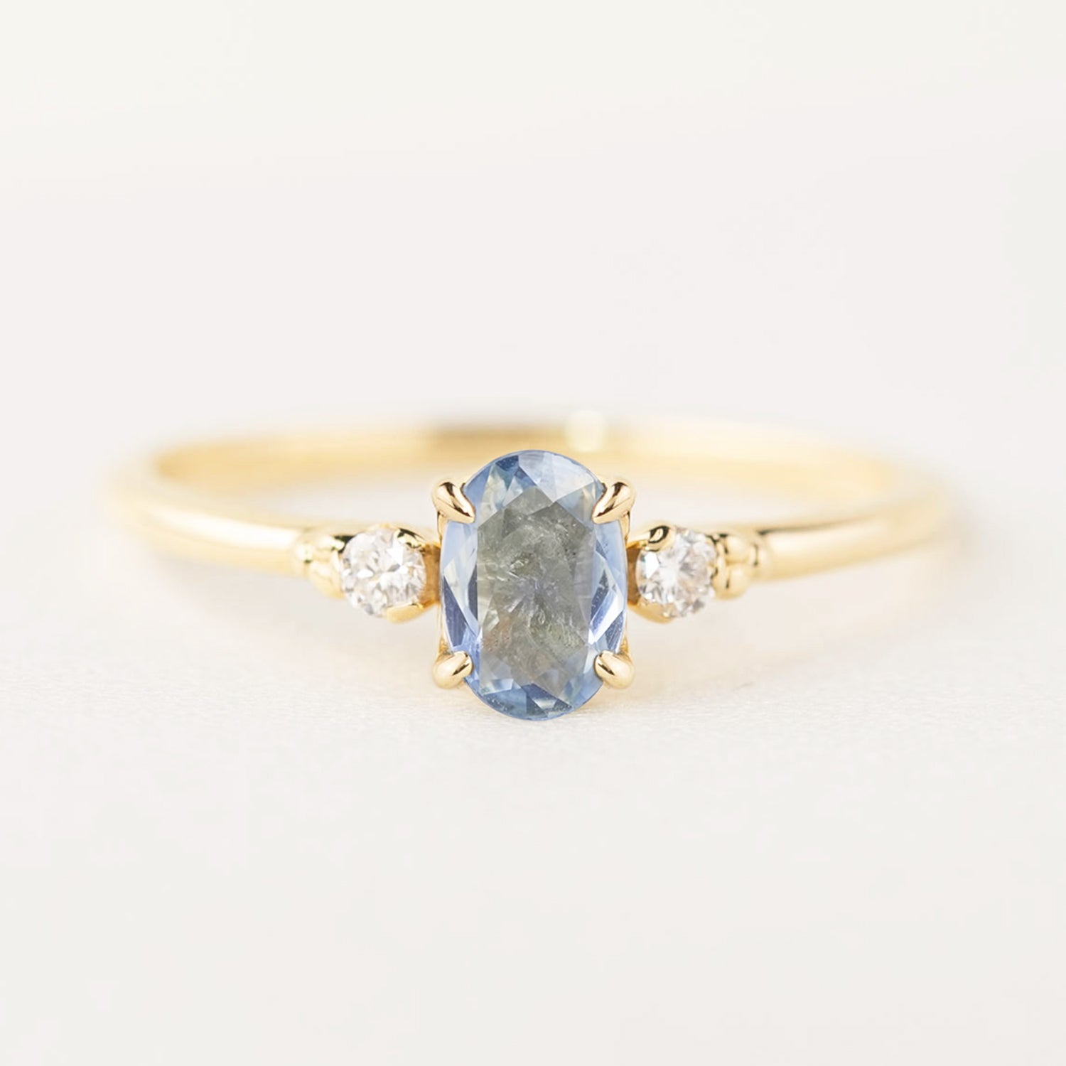 Hexagonal Blue Sapphire Ring - Element 79 Contemporary Jewelry